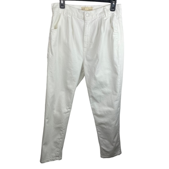 Current Elliott | White The Arroyo Pleated Jeans - Picture 1 of 10